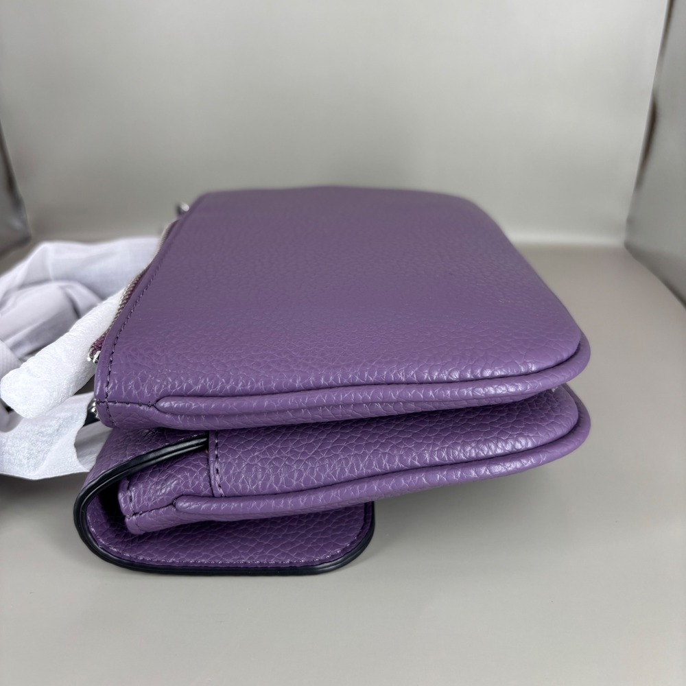 Calvin Klein Arya Purple Pebbled Crossbody Bag H5JEYZK4 New - Picture 7 of 8
